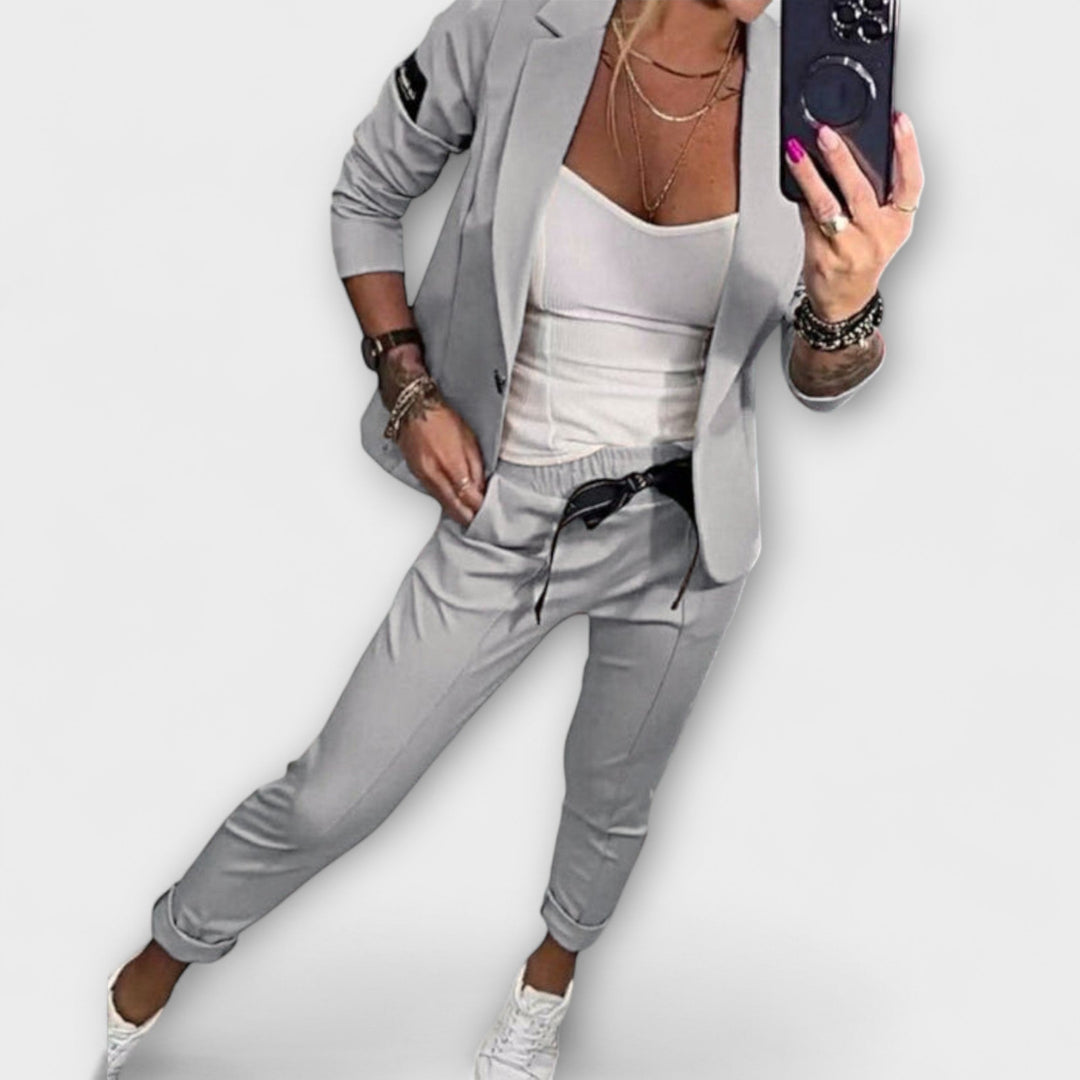 Victoria | Elegant Set of Top, Jacket, and Pants