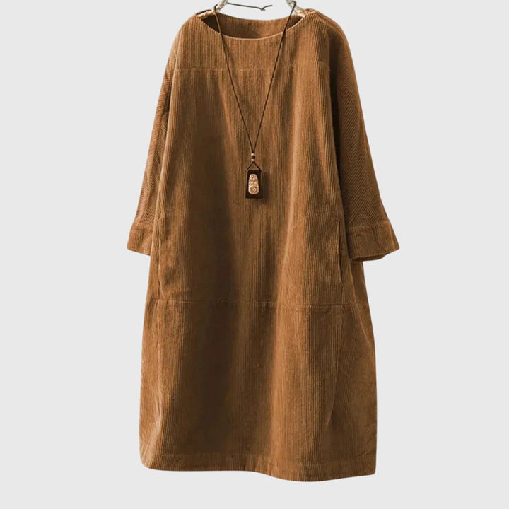Victoria | Relaxed Corduroy Midi Dress