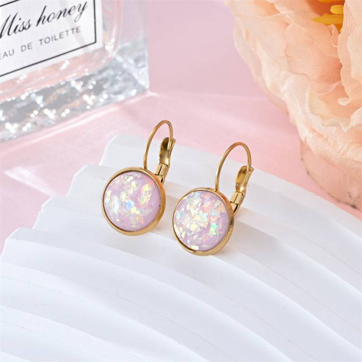 Victoria | Retro Opalstein Gold Earrings