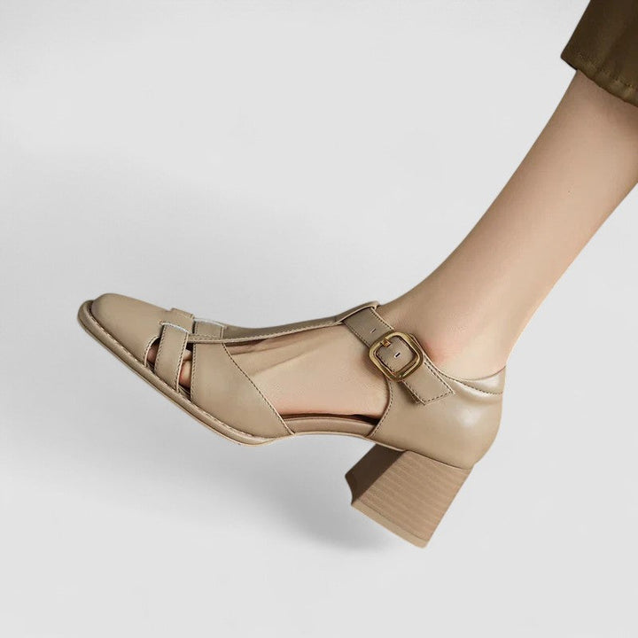 Scarlett™ – Orthopedic T-Strap Block Heels