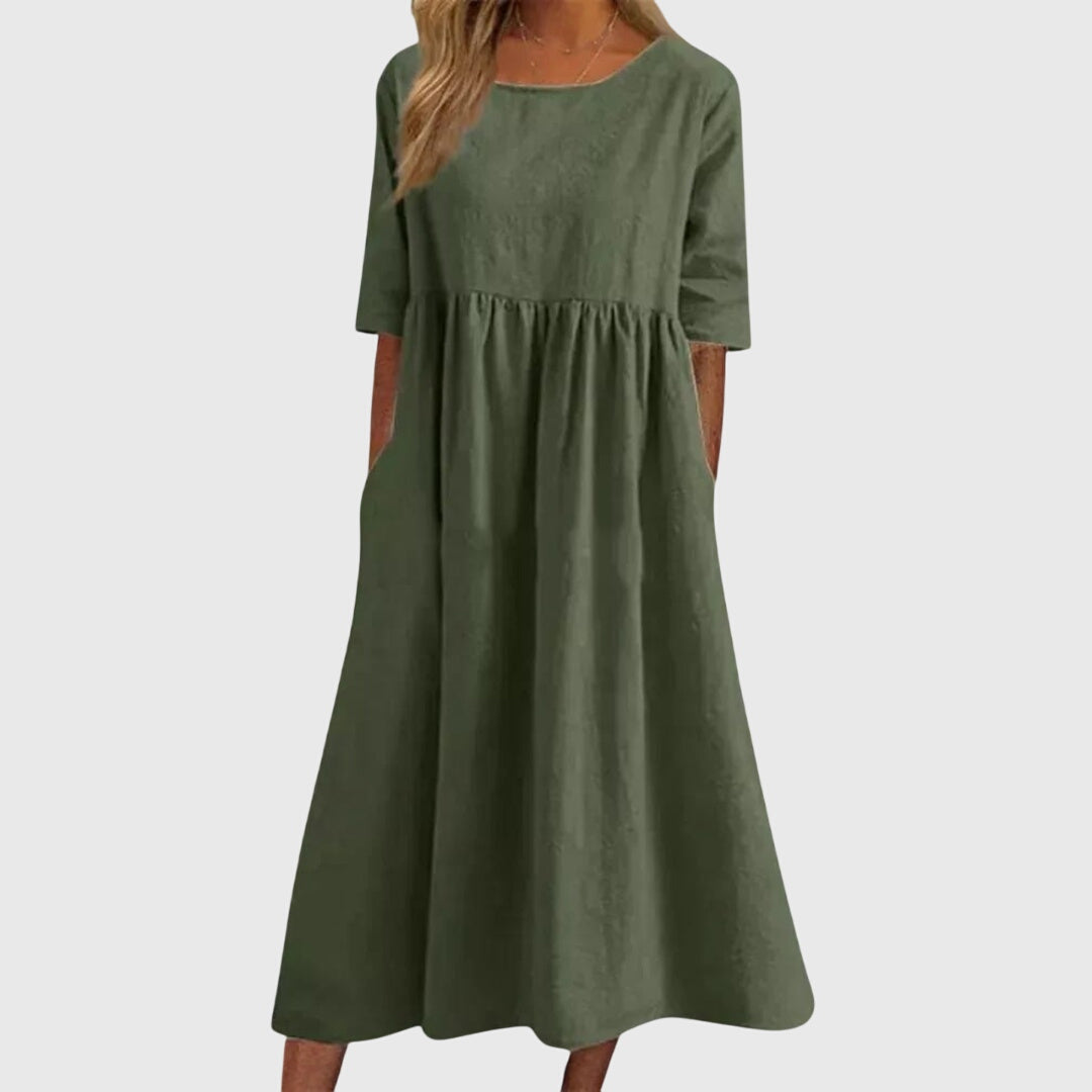 Victoria | Elegant Short-Sleeved Dress