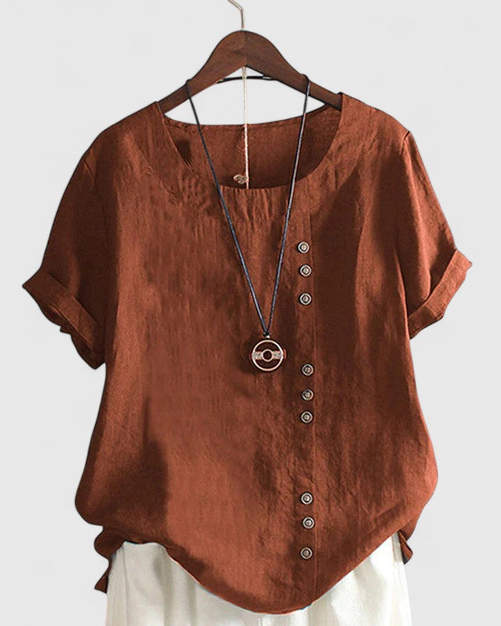 Victoria | Comfortable Short Sleeve Blouse