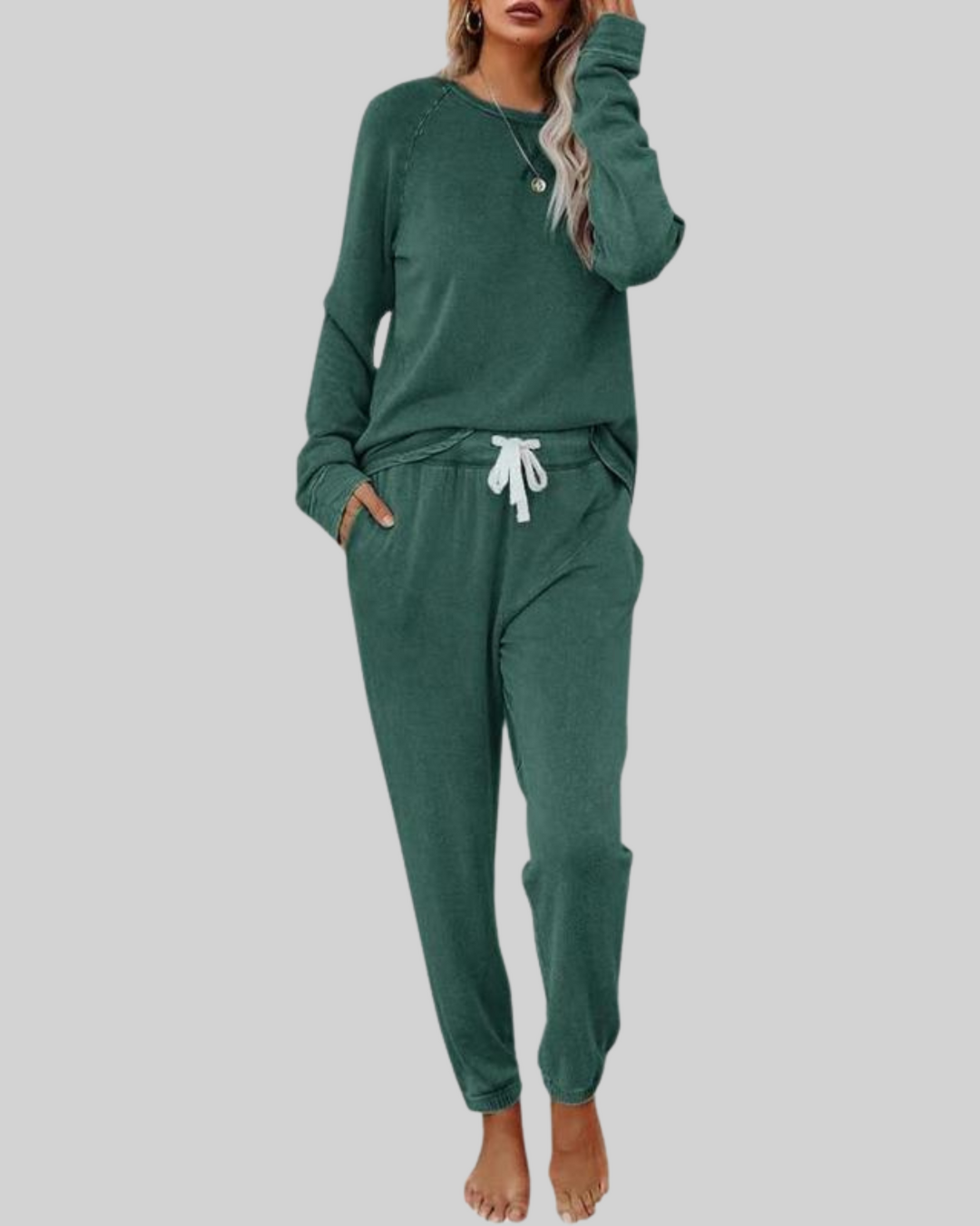 Victoria | Casual Long Sleeve and Sweatpants Set