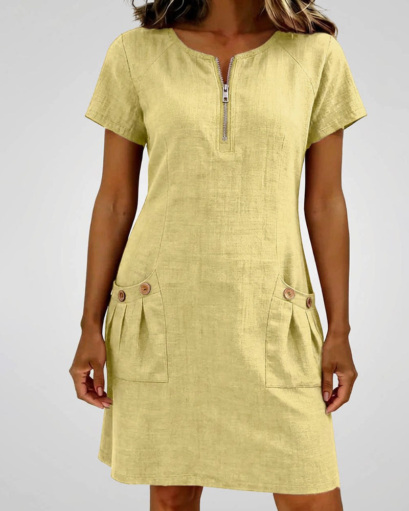 Simen | Cotton Zip Dress