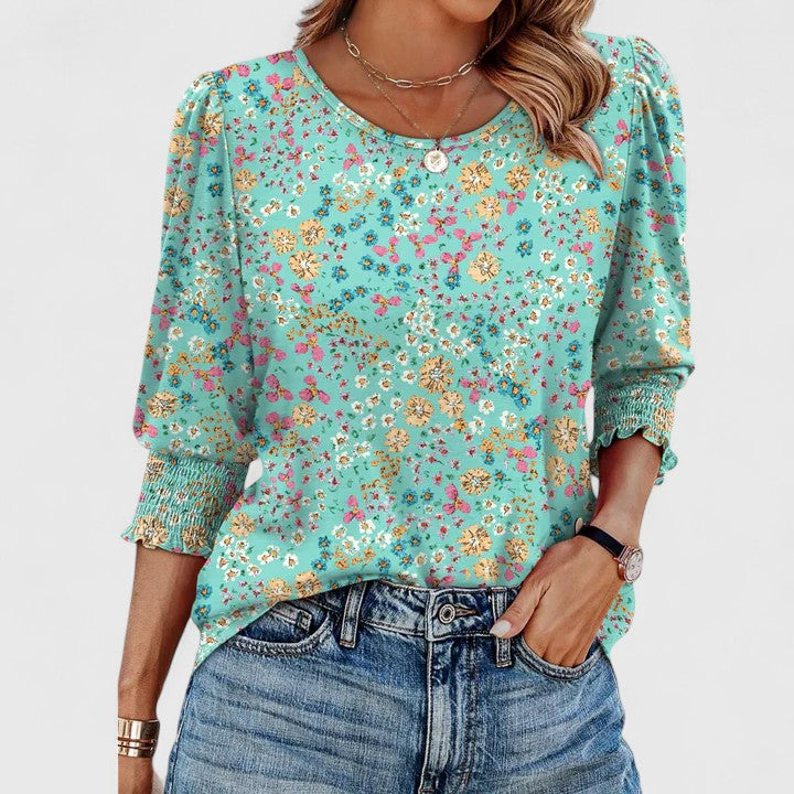 Victoria | Elegant Smocked Top