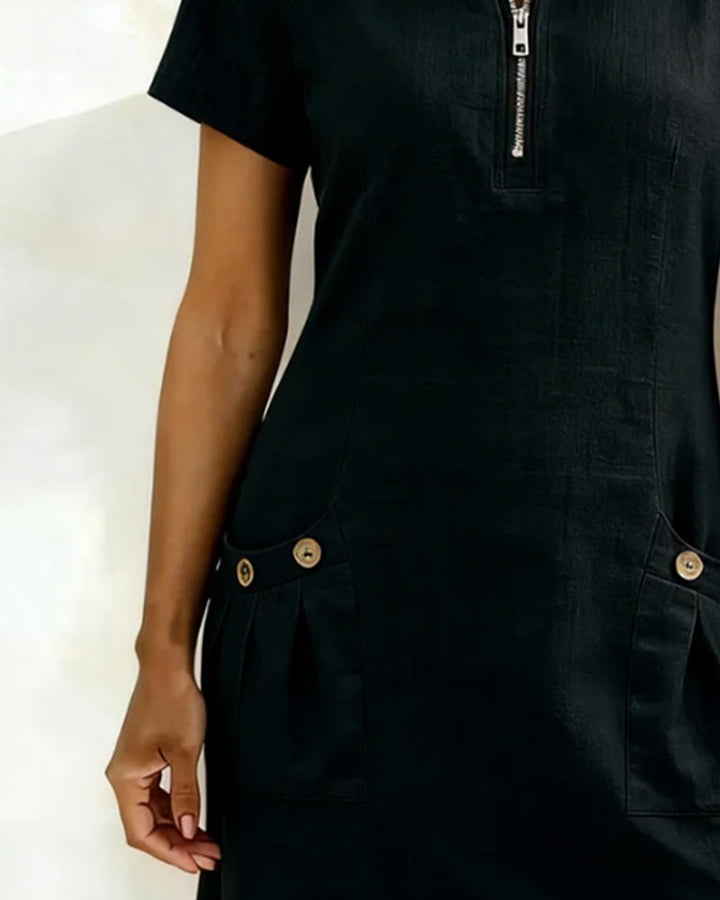 Simen | Cotton Zip Dress