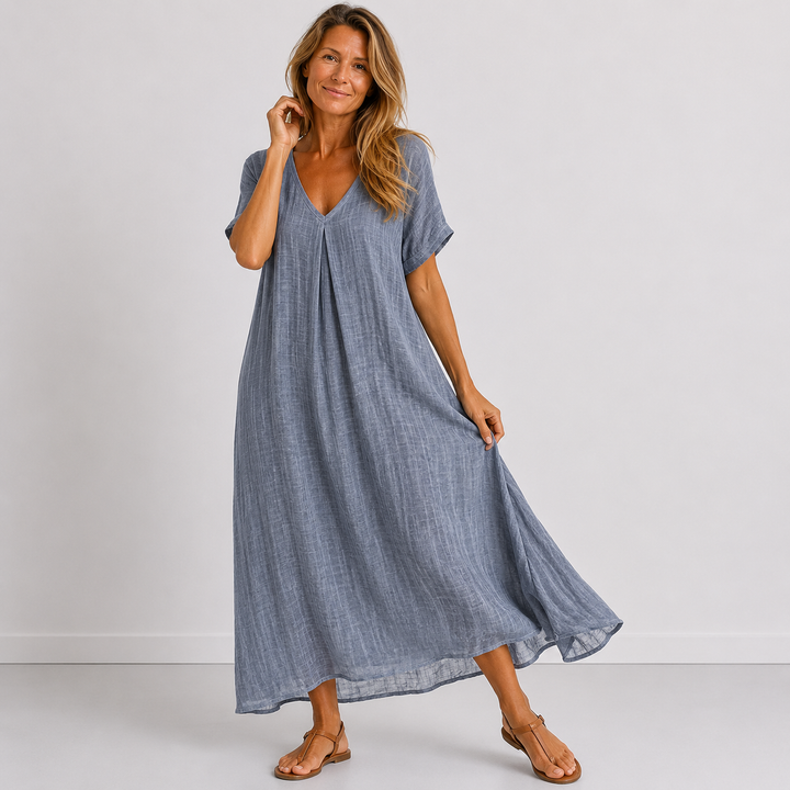 Chic V-Neck Dress for Women