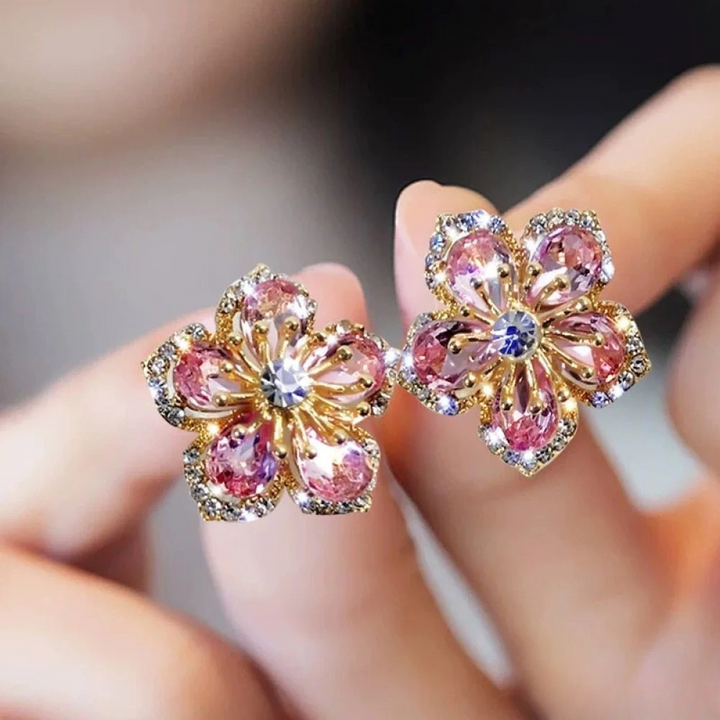 Victoria | Sterling Silver Earrings with Colourful Zirconia