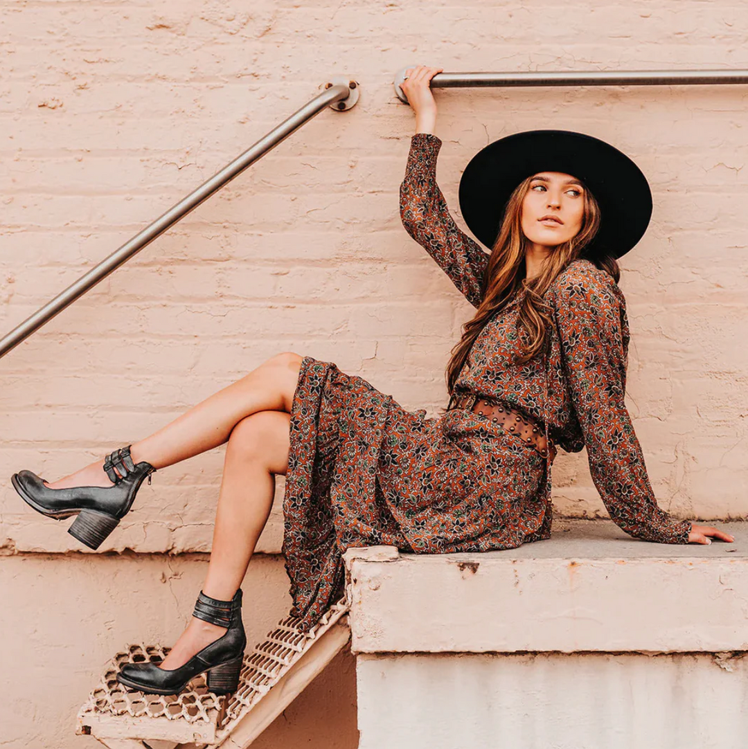 Victoria | Vintage Elegance Leather Heels