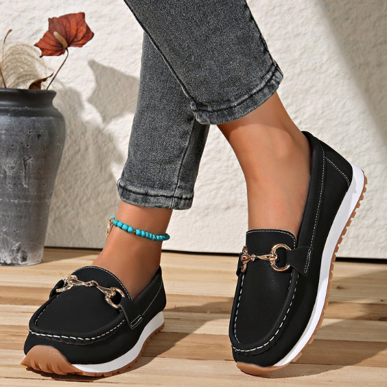 Elodie - Flat Buckle Loafers