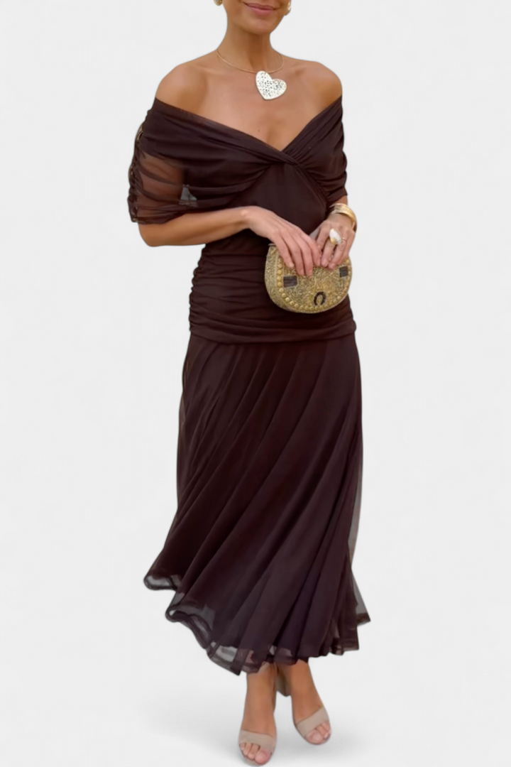 Victoria | Elegant Dress With V-Neckline