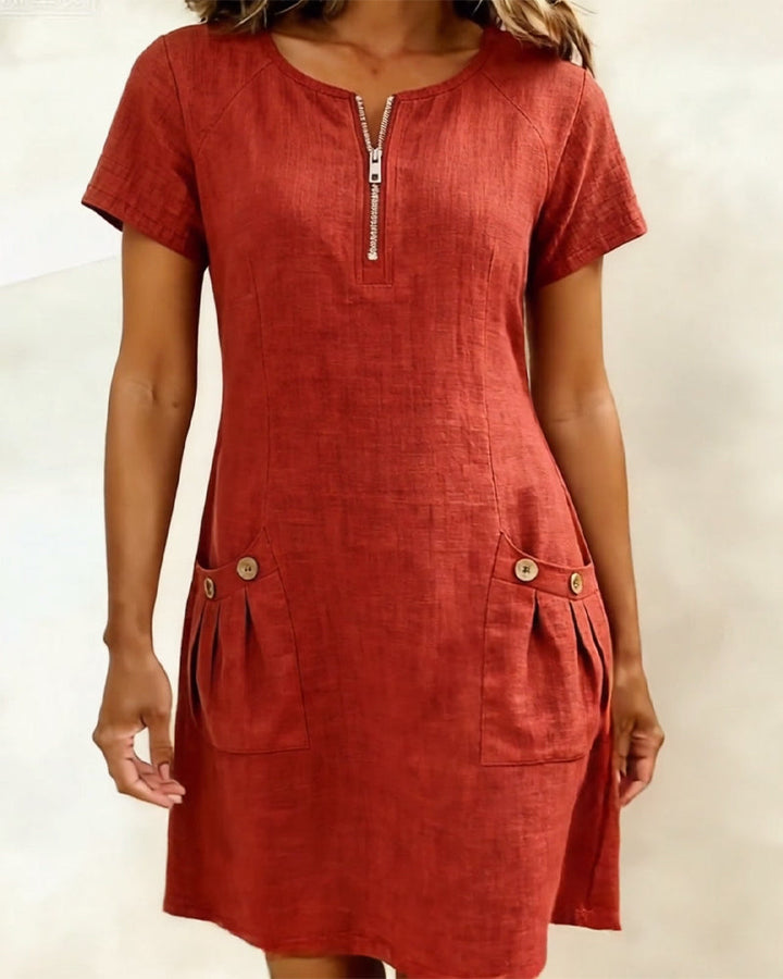 Simen | Cotton Zip Dress