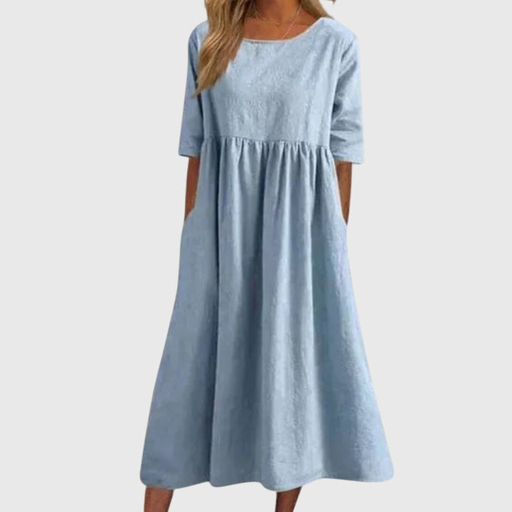 Victoria | Elegant Short-Sleeved Dress