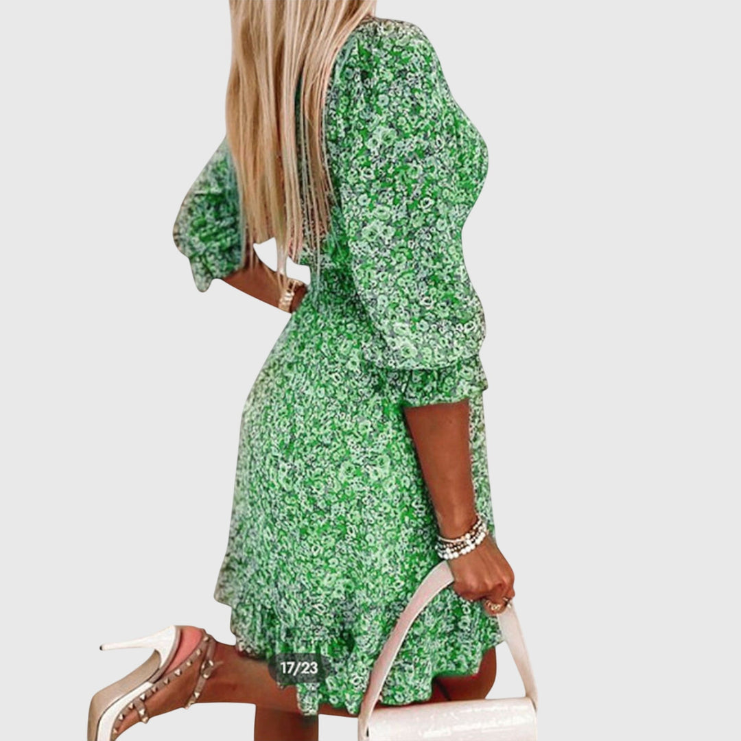 Victoria | Floral Puff Sleeve Dress