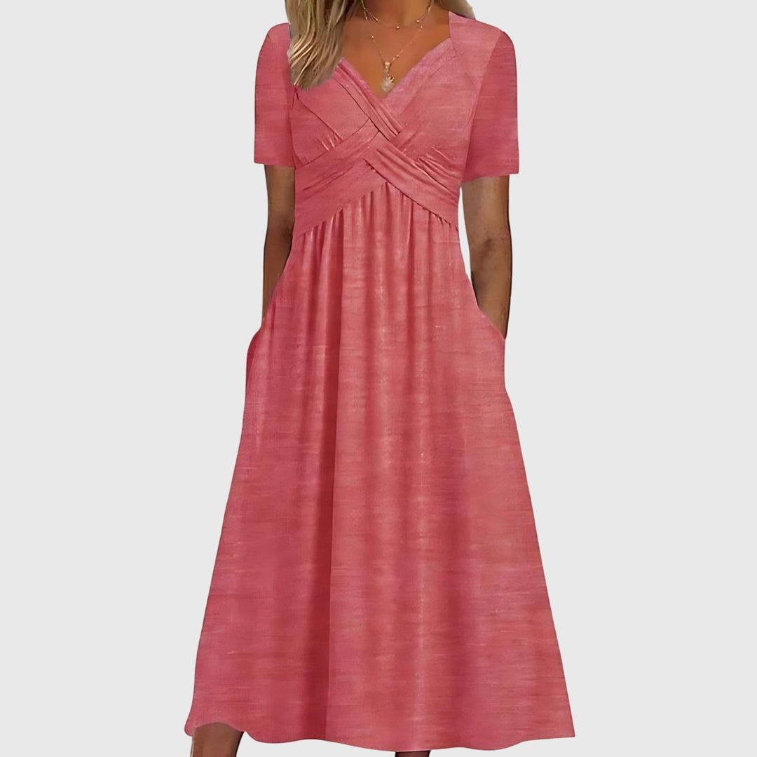 Victoria | Midi Dress with Tummy Control