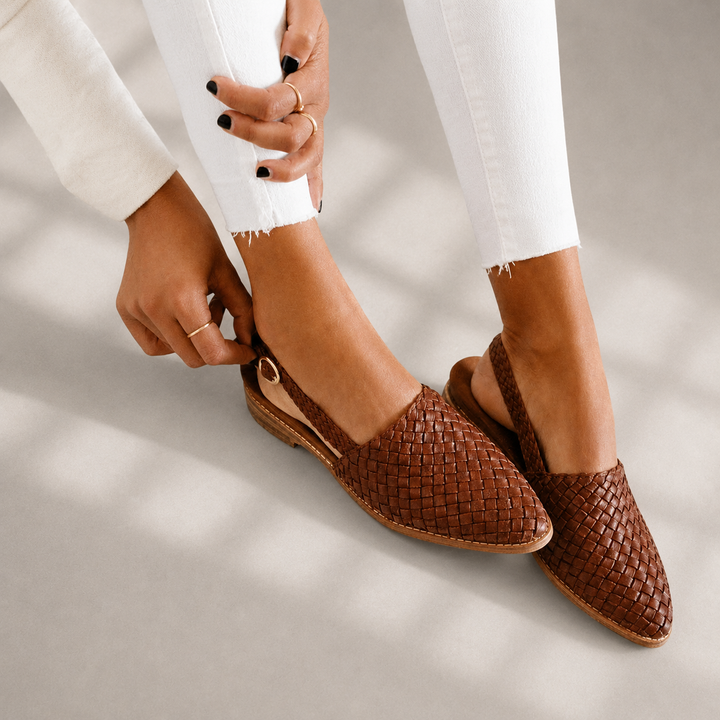 Aurora | Woven Slingback Loafer