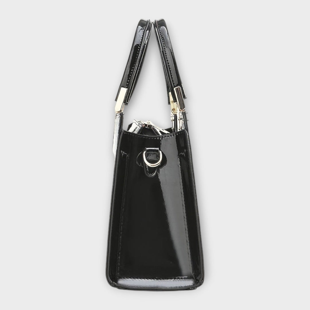 Victoria | Glossy Crocodile Pattern Handbag