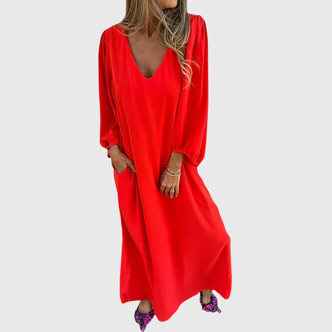 Victoria | Long Boho Dress with Pockets