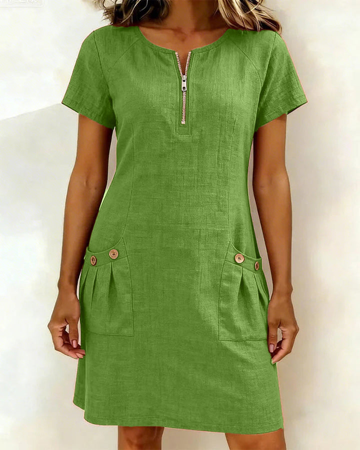 Simen | Cotton Zip Dress