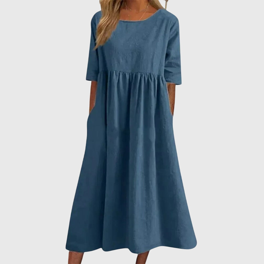 Victoria | Elegant Short-Sleeved Dress