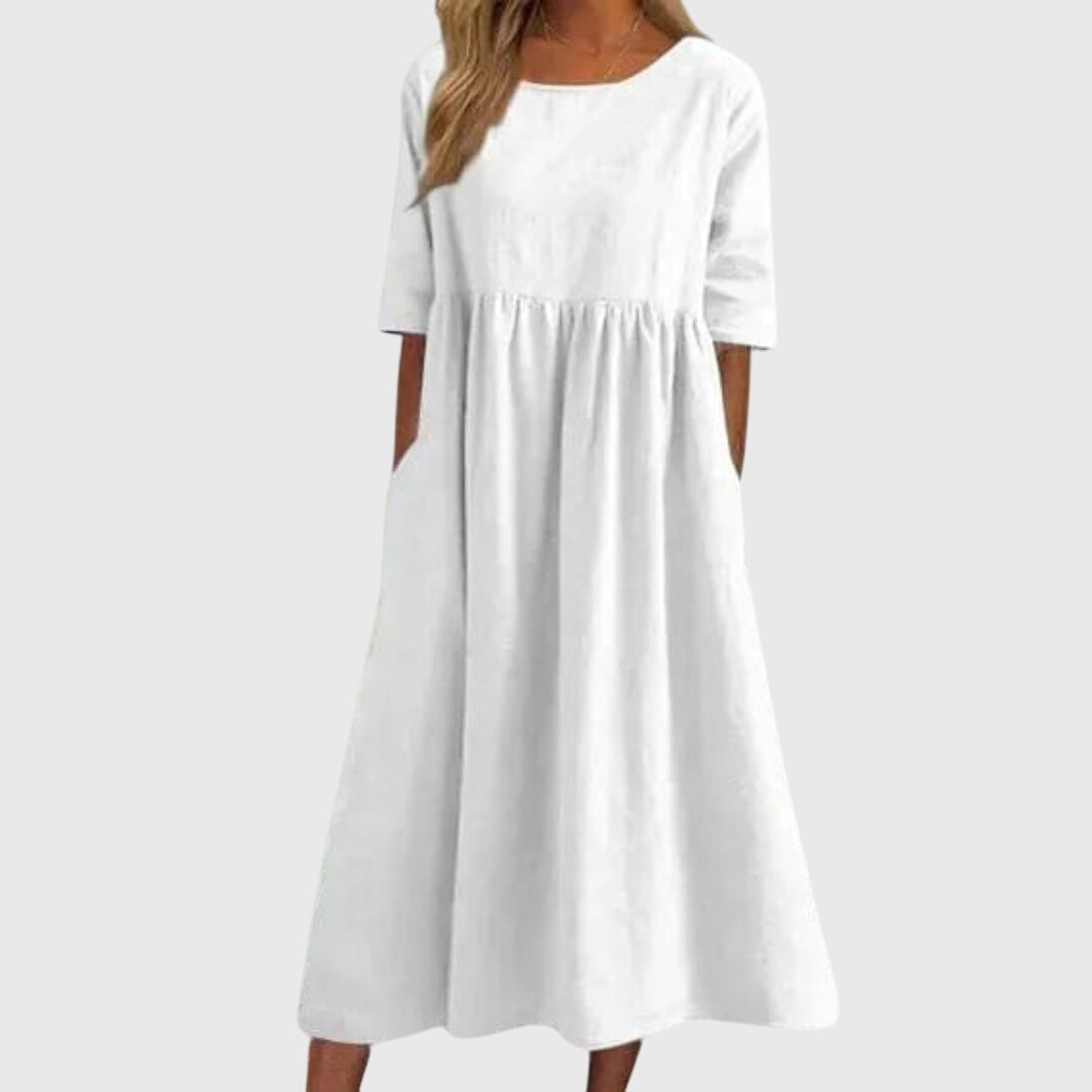 Victoria | Elegant Short-Sleeved Dress