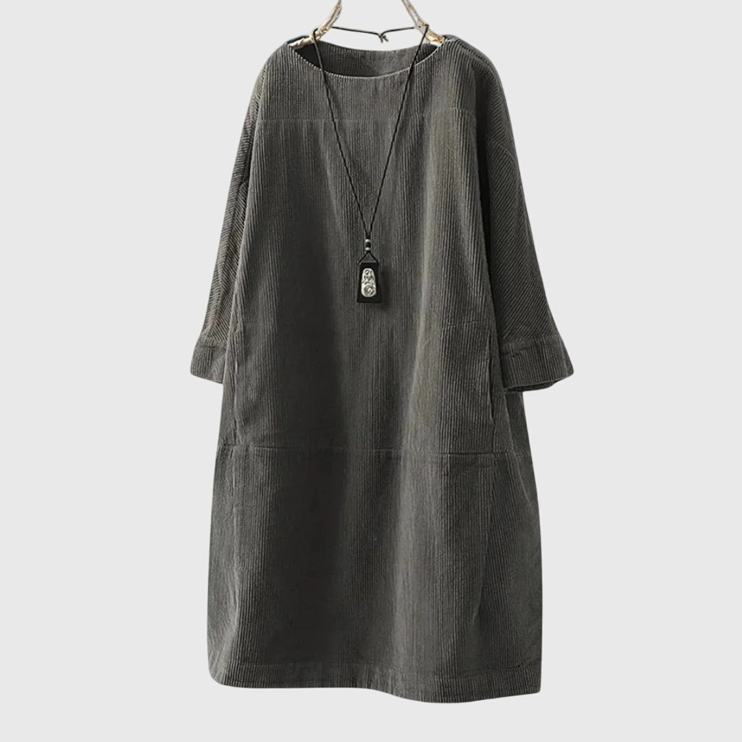 Victoria | Relaxed Corduroy Midi Dress