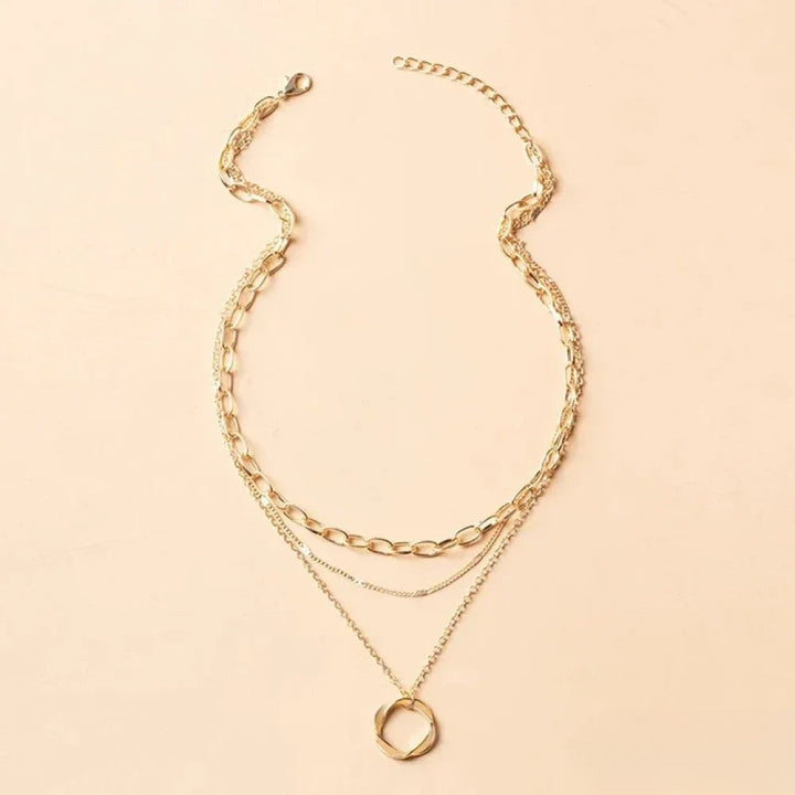 Victoria | Retro Gold Layered Necklace