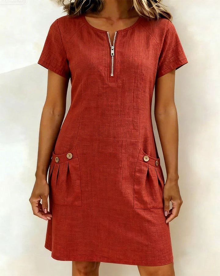 Simen | Cotton Zip Dress