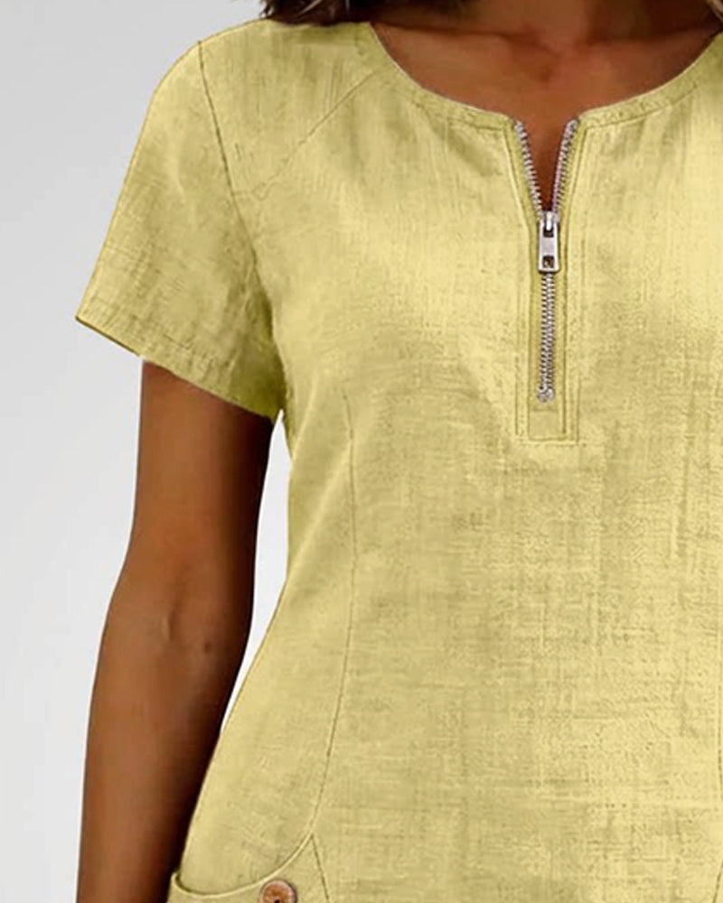 Simen | Cotton Zip Dress