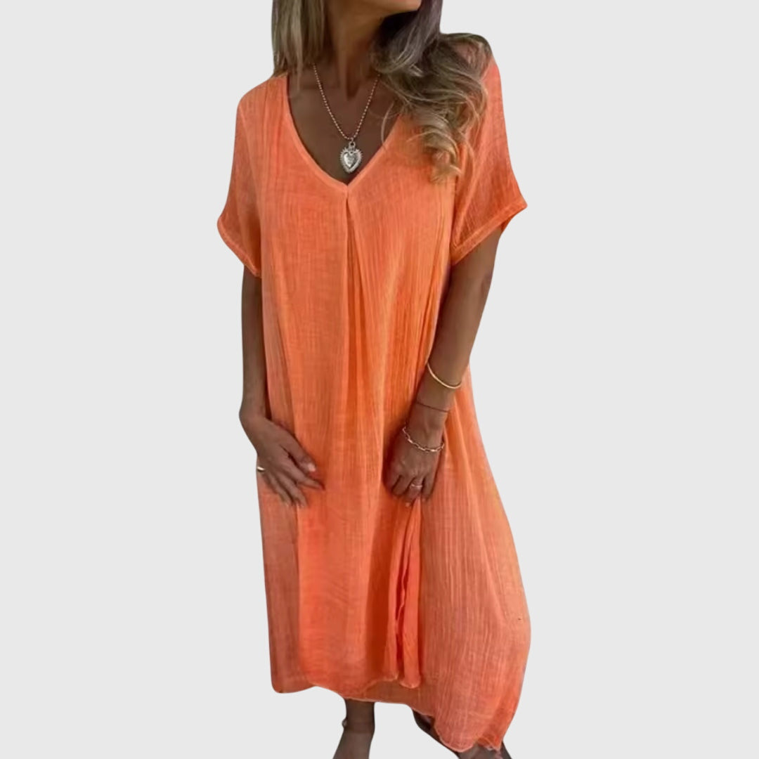 Victoria | Elegant Lightweight V-Neck Dress