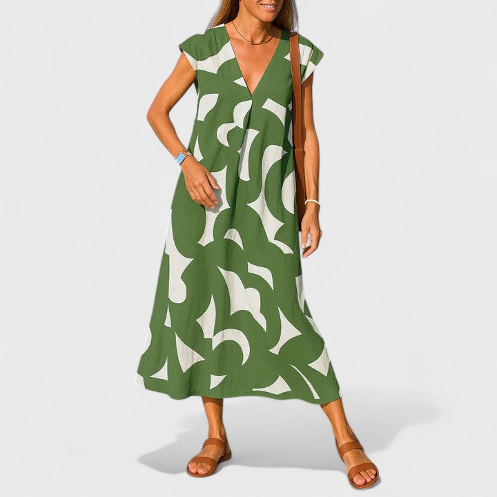 Victoria | Flowing V-Neck Dress