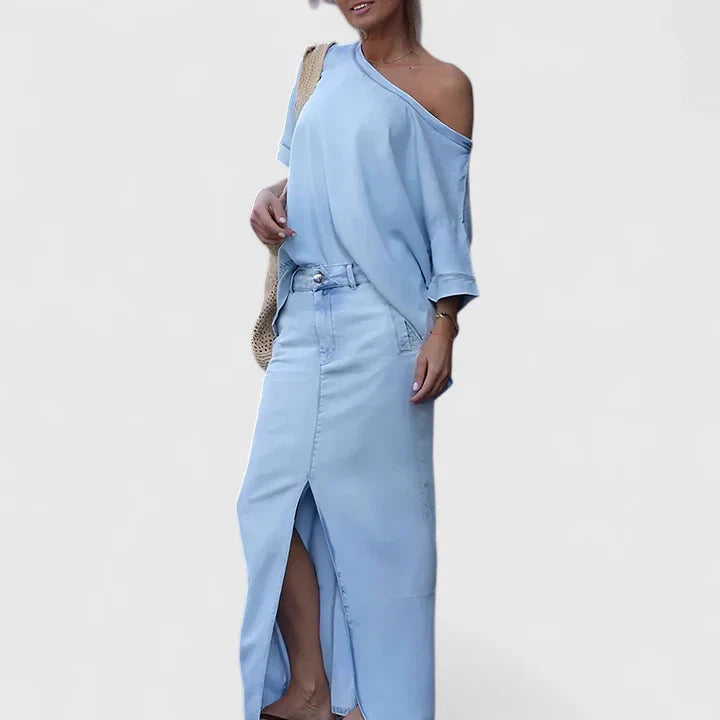 Victoria | Elegant Maxi Skirt Set